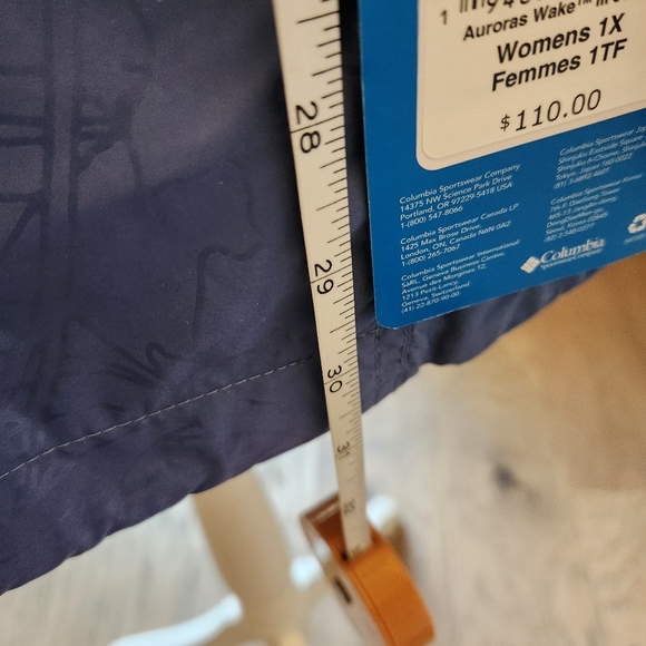 Columbia Lightweight Blue Hooded Auroras Wake Raincoat/Jacket Womens SZ 1X - Picture 7 of 16